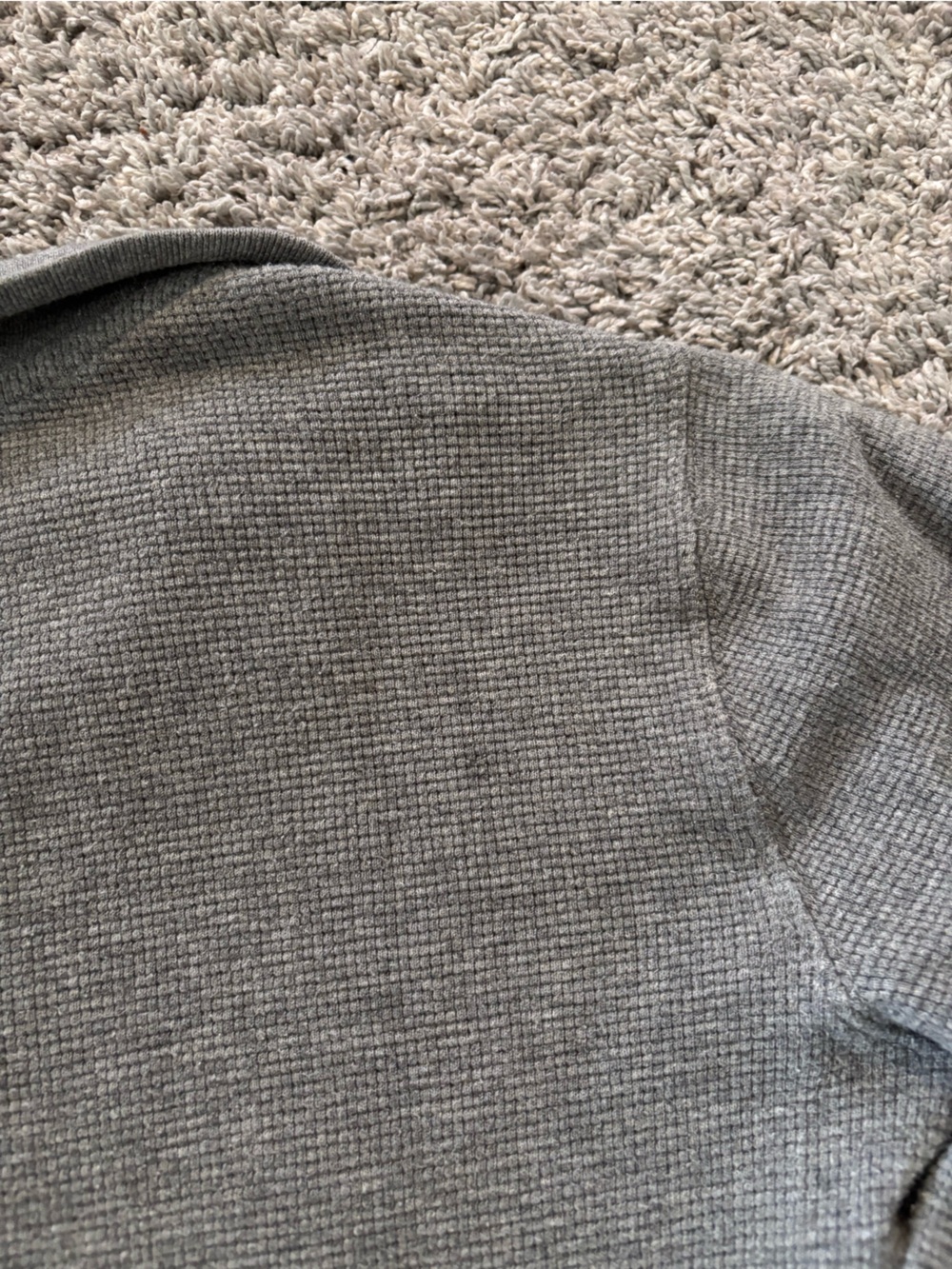 Polo Ralph Lauren Preppy Thermal Quarter Zip Gray Youth Kids Size M 10/12 - Picture 12 of 12